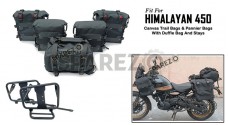 Fit For Royal Enfield Himalayan 450 Trail Pannier Bags And Duffle Bag With Stays - SPAREZO